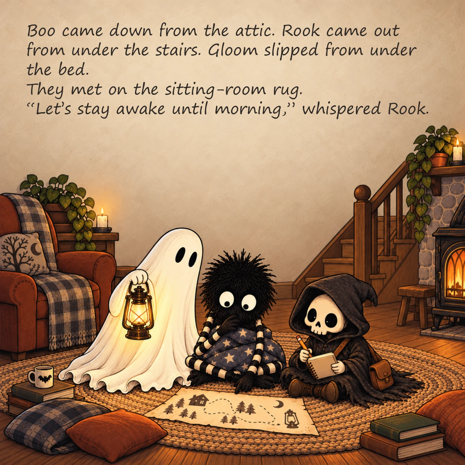Scared of the Dark — illustrated story page 1. Page text is available below.