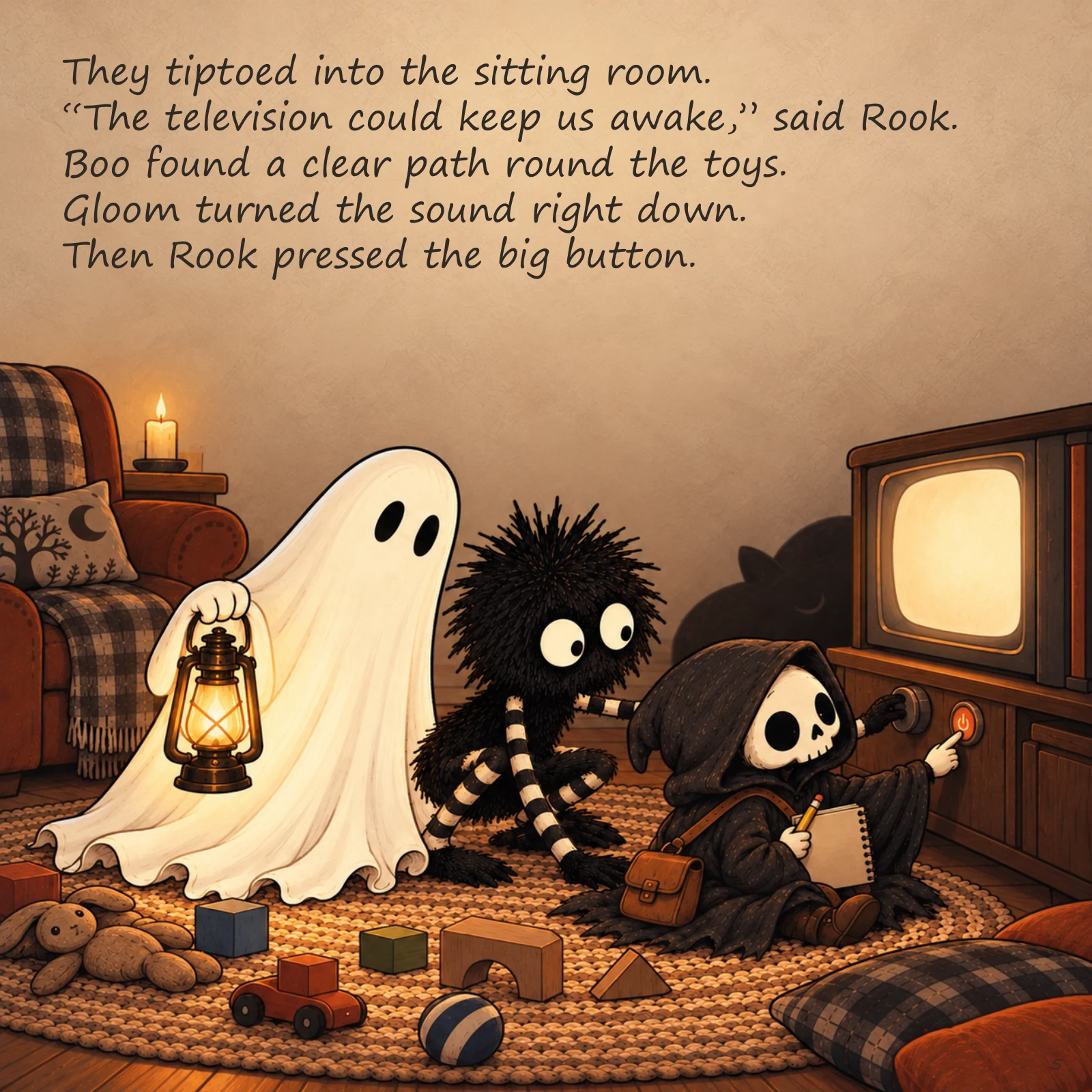 Scared of the Dark — illustrated story page 5. Page text is available below.