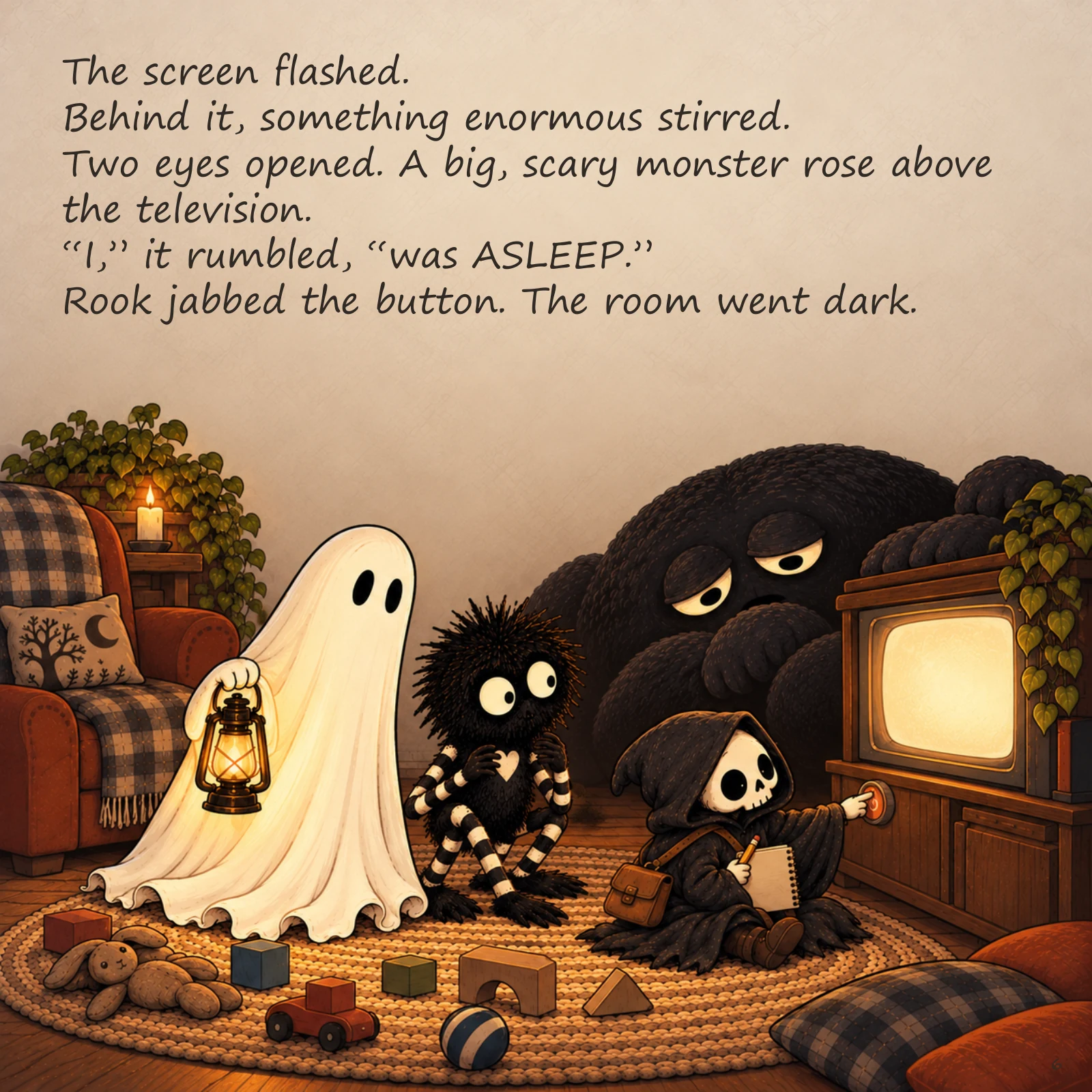 Scared of the Dark — illustrated story page 6. Page text is available below.