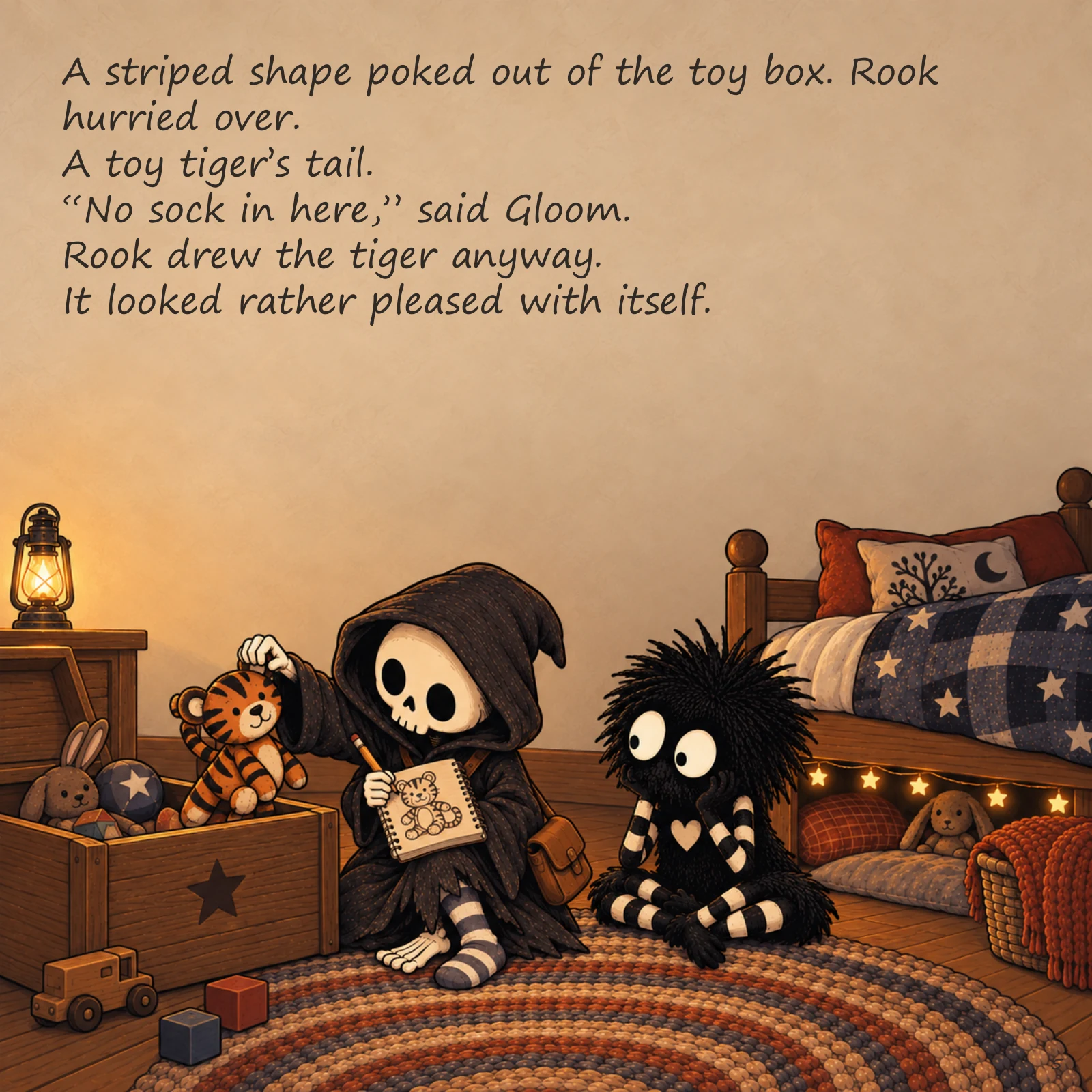 Rook and the Missing Sock — illustrated story page 5. Page text is available below.