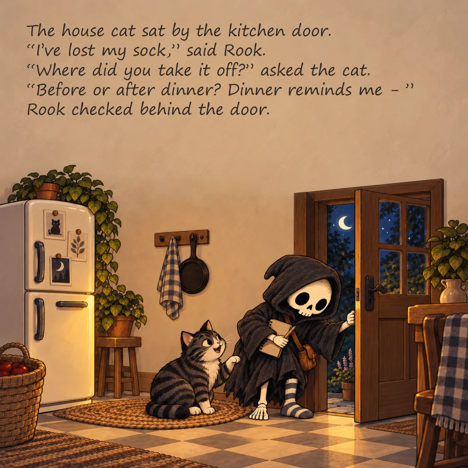 Rook and the Missing Sock — illustrated story page 6. Page text is available below.