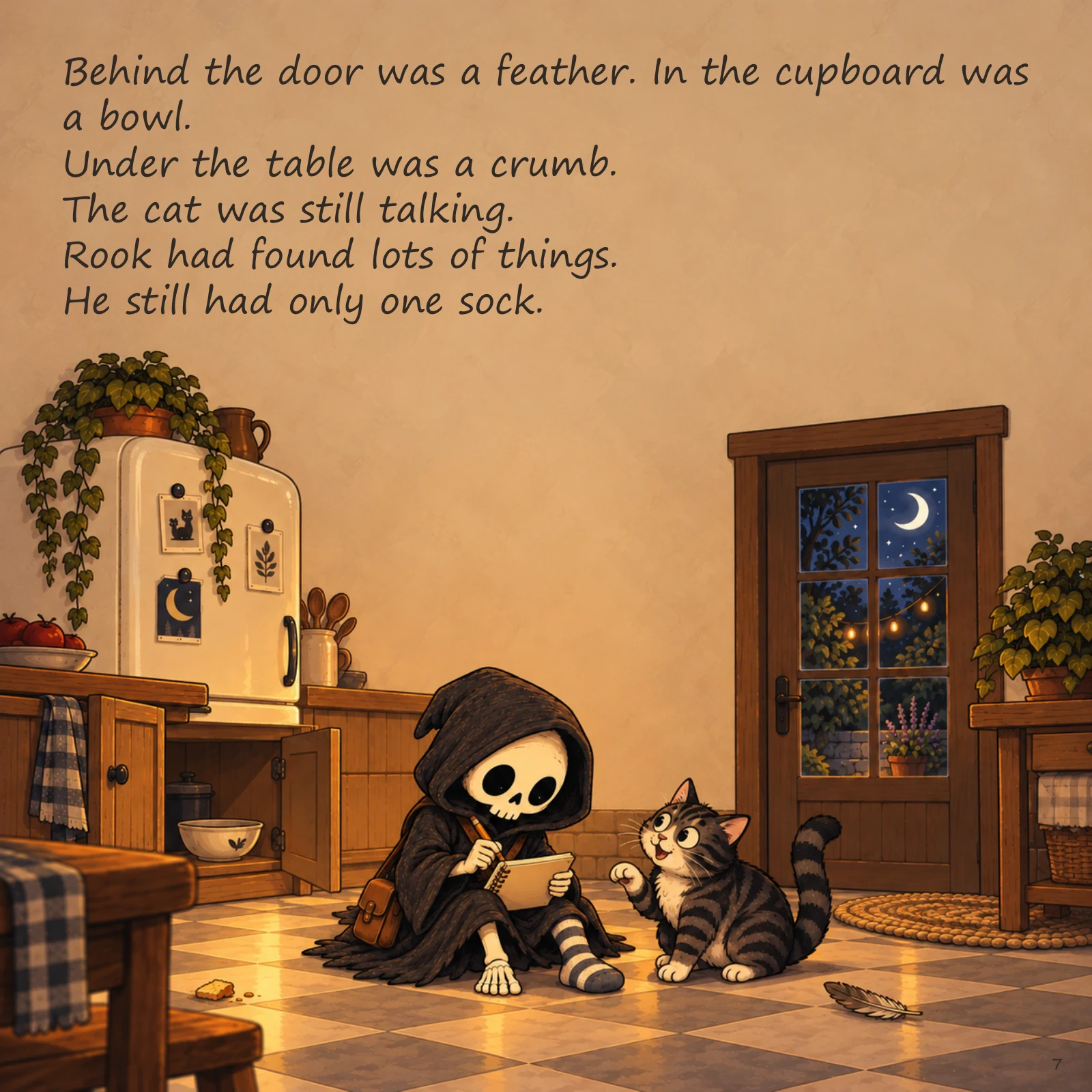 Rook and the Missing Sock — illustrated story page 7. Page text is available below.