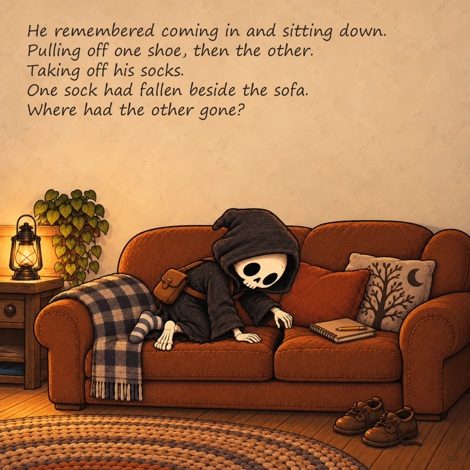 Rook and the Missing Sock — illustrated story page 10. Page text is available below.